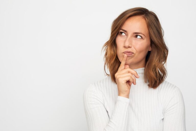 woman thinking about leaving her job