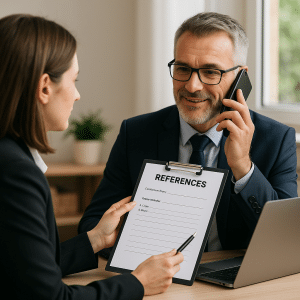 hiring manager calling a reference